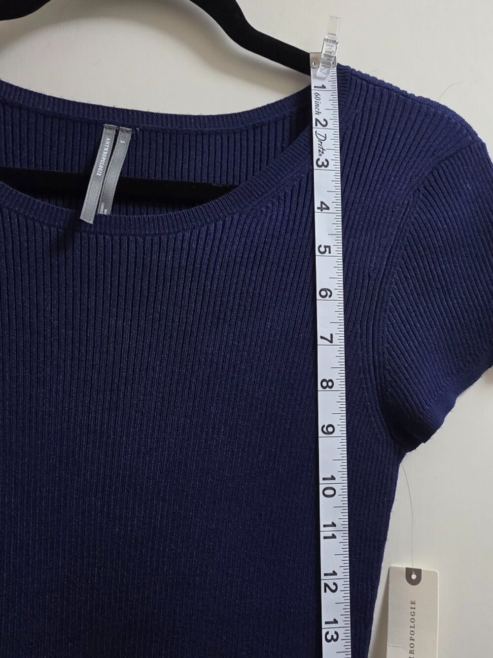 ANTHROPOLOGIE Short Sleeve Twofer Sweater Midi Dress - Picture 4 of 10